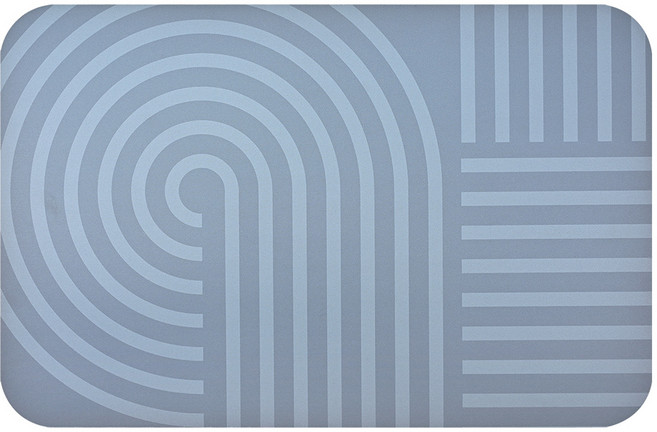 Minimalism 日竹門 軟式珪藻土吸水彩印地墊 枯山水, 礫石灰, 1個