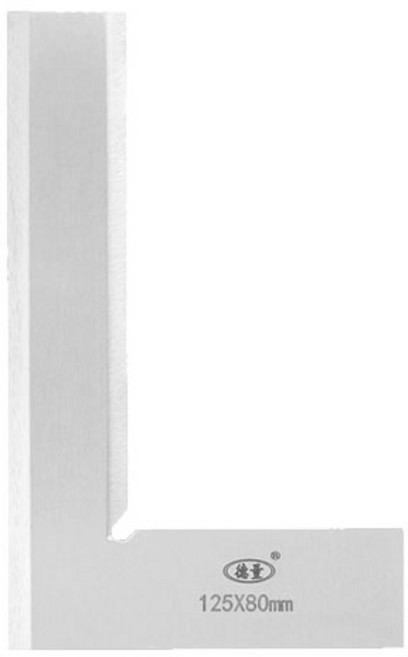 탄소공구 직각자 125 x 80 mm, 1개