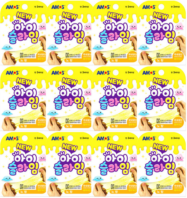 아모스 아이슬라임 12p, 노랑, 70g, 1개