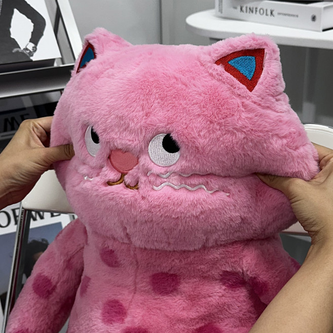 다다랜드 하트 도트 캣 고양이 인형, 80cm, 혼합색상, 1개