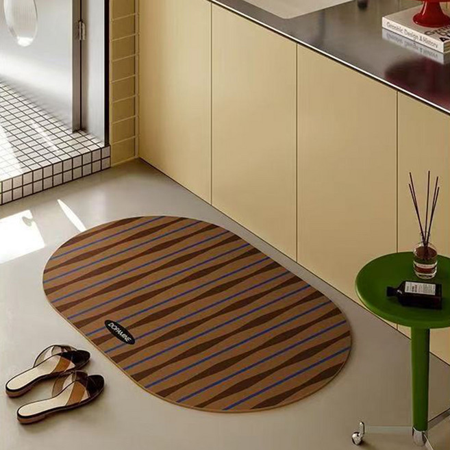 하이어데코 북유럽 규조토 흡수 발매트, 초코 브라운