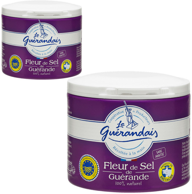 Le guerandais 給宏得 蓋朗德鹽之花 陶板日曬鹽, 2個, 125g