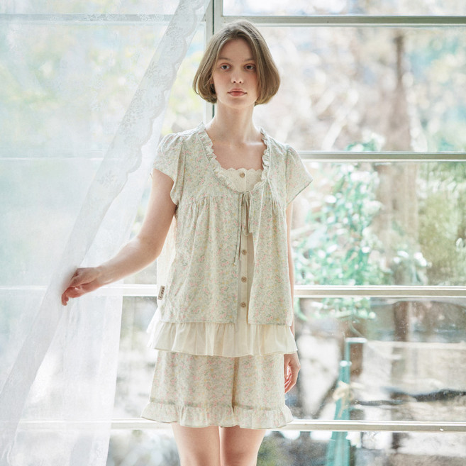 울랄라 여성용 노에뜨 32수 파자마 나시 + 하의 투피스 세트