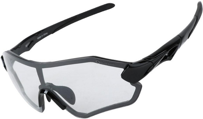 Oaklands QX30 變色偏光運動太陽眼鏡, 黑色鏡框-變色鏡片, 1個