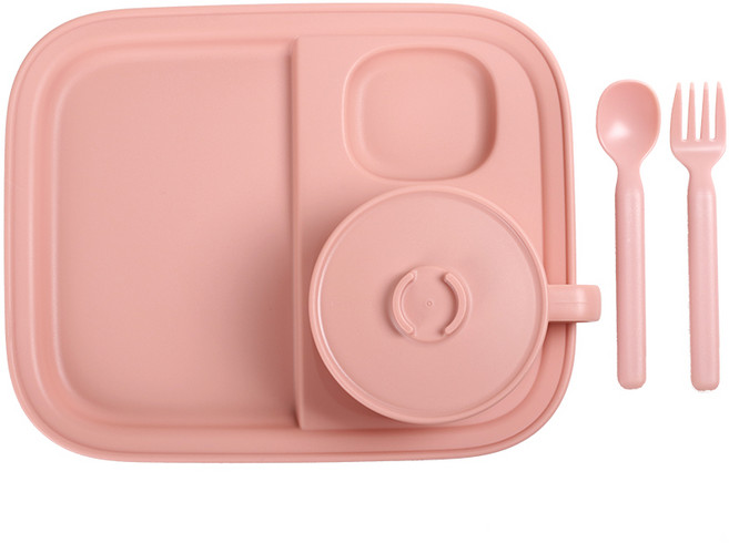 나인웨어 올디너리 디너세트, 빈티지핑크, 1세트, 시리얼볼_뚜껑_디너트레이_스푼_포크