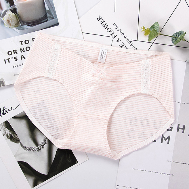 에이홉 줄무늬 로우 임부 팬티