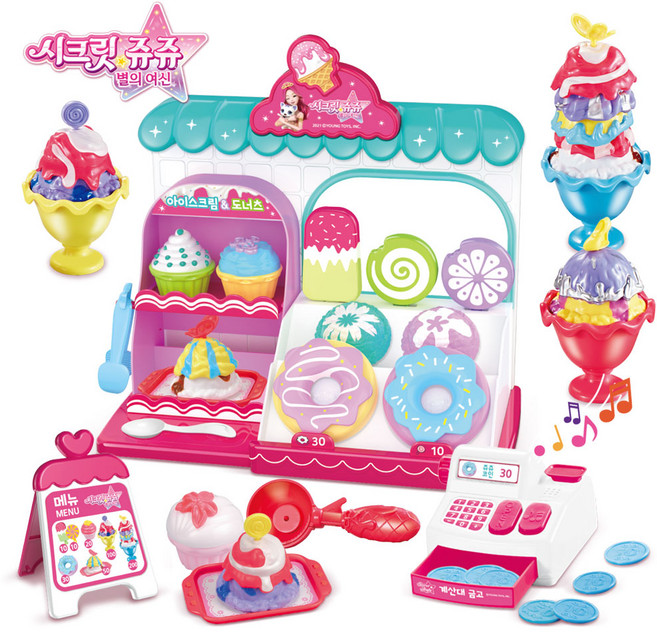 Secret Jouju 甜點冰淇淋收銀臺角色扮演玩具, 粉紅色, 1個