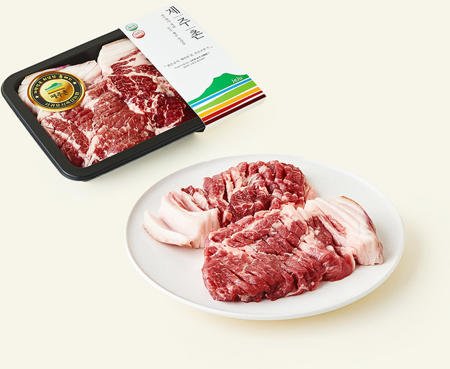 파머스팩 제주촌 서귀포시축협 흑돼지 미박 칼집 목심 구이용 (냉장), 500g, 1개