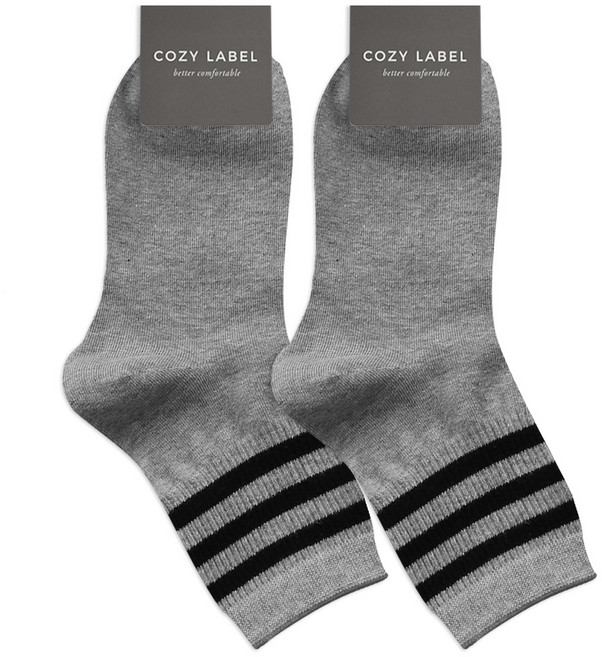 코지라벨 남성용 일상 스포티룩 패션 링글 양말 2켤레