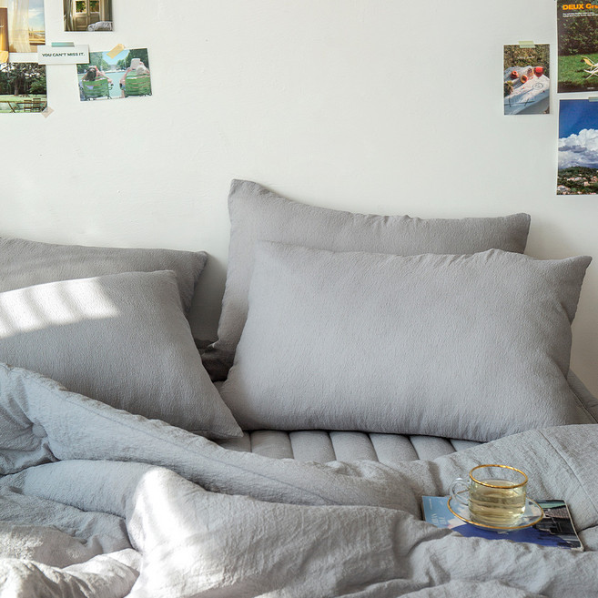 그래이불 고슬고슬 린넨 시어서커 여름 베개커버