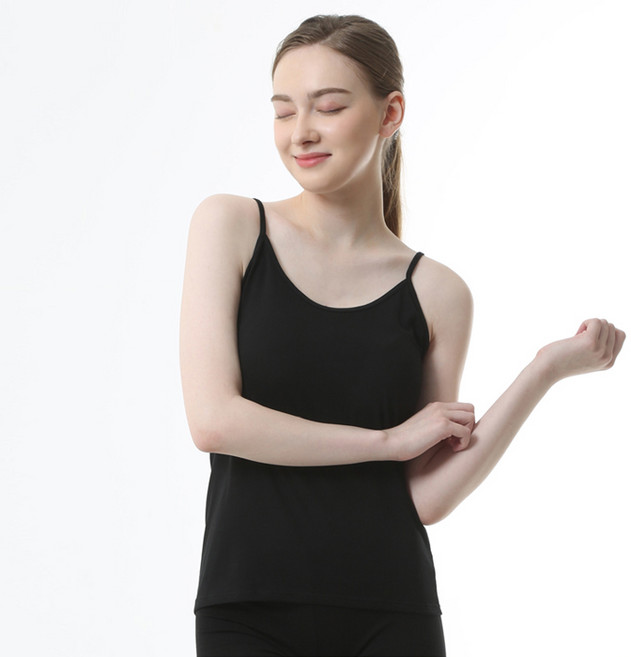 캐리루시 에어로 웜 기모 끈 나시