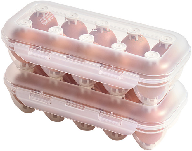 이지앤프리 국산 이지에그 클레식 계란 보관용기 10구, 플라워화이트, 2개