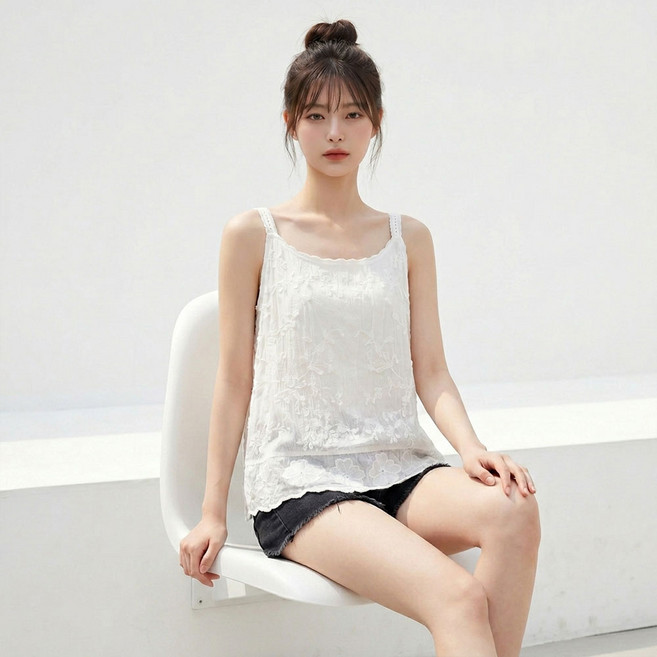 Paperments 女款 Ruyenna 立體花朵蕾絲背心 15056