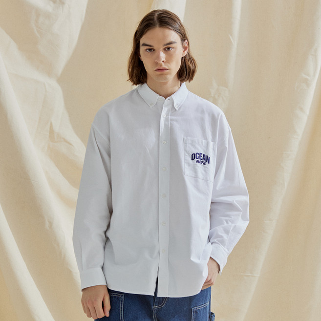 oceanpacific WONDERPLACE OCEAN WAVE LOGO OXFORD SHIRT WOPC6RJSHZ01