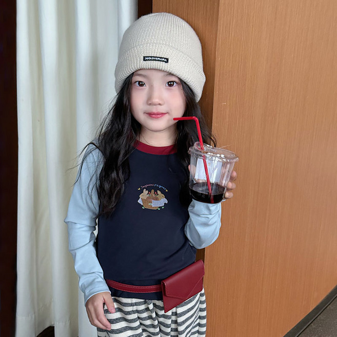 스타빈 프린팅 나그랑 슬림 긴팔 티셔츠