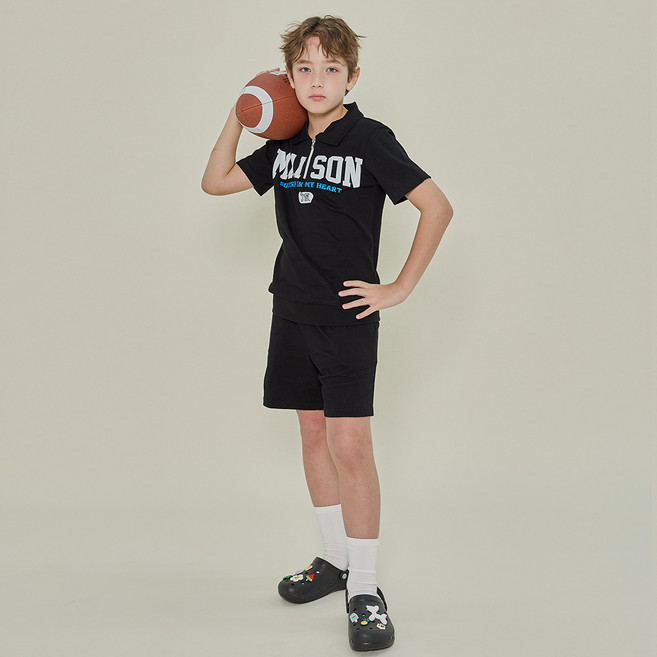 키스포 아동용 통기성 시티 PK 4부 상하의 세트