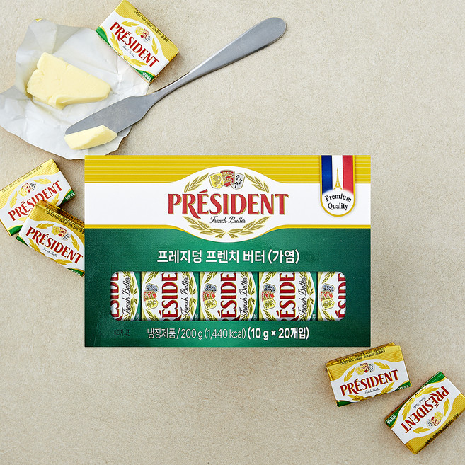 프레지덩 버터 가염 20개입, 200g, 1개