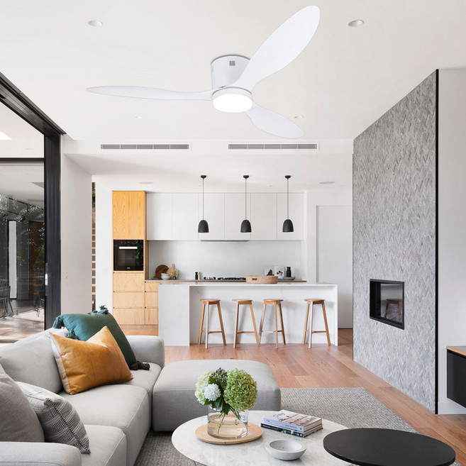 비츠온 원하 IS 삼색변환 저소음 천장등 실링팬 15W 1220mm + 리모컨 세트, 화이트(천장등)