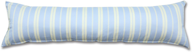 대일컴퍼니 믹스 스트라이프 일자 바디필로우 커버, 블루 + 화이트
