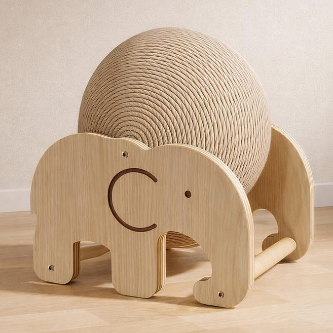 둥둥펫 고양이 사이잘 회전 공 스크래쳐, 엘리펀트, 1개