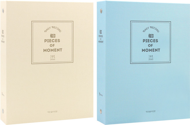 작은사진관 폴라로이드 160포켓 앨범 2권 세트, 베이지 + 블루, 40매