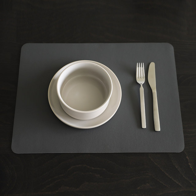 직작 토고 사각 테이블매트, 그레이, 1개, 33 x 45 cm