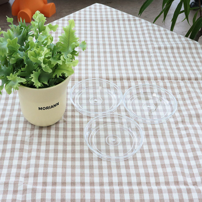 모리앤 아크릴 화분 받침, 투명, 3개