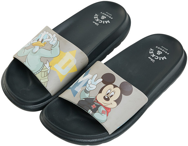 Disney 迪士尼 不對稱印刷造型防水拖鞋