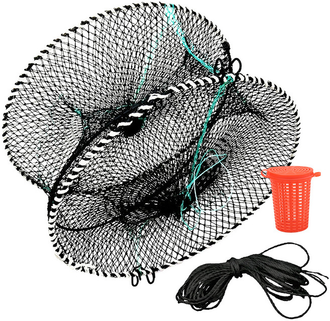 청춘어락 어부가쓰는 느면나와 어민 바다통발 + 미끼통 + 로프 세트, 랜덤발송(로프)