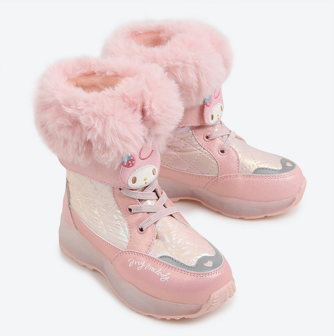 SHOOPENkids 女童三麗鷗中筒鋪棉雪靴 HPKV7EFV1S