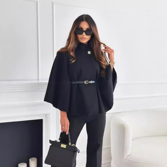 엘쏘 케이프 크롭 코트