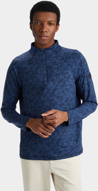 지포어 남성용 아이콘 카모 룩스 콰더 지퍼 미드 레이어 골프셔츠 G4MF23K123B