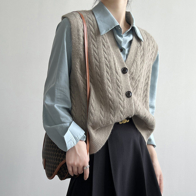 Paperments Pernia 日常V領針織背心 11626