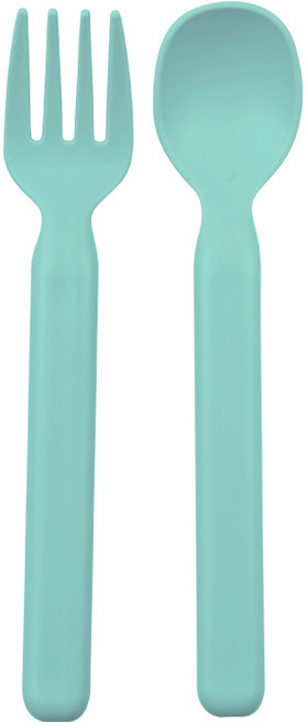 나인웨어 모노 스푼 + 포크 세트, 파스텔민트, 1세트
