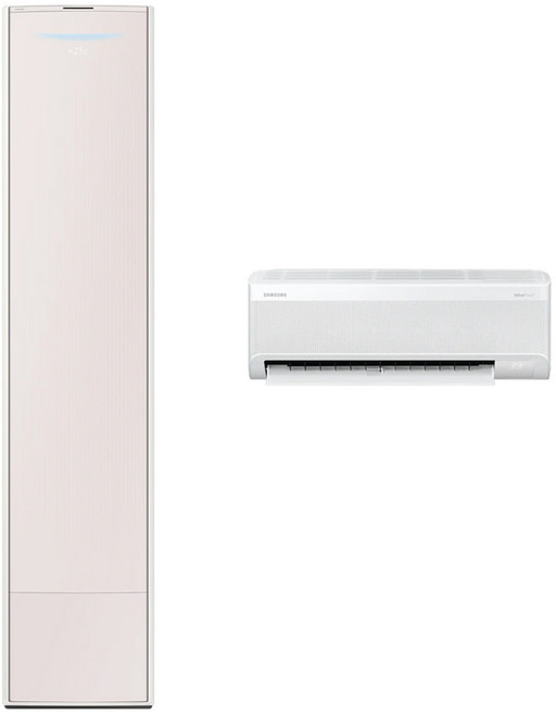 삼성전자 62.6㎡(19평) + 18.7㎡(5.7평) BESPOKE AI 무풍콤보 갤러리 홈멀티형 에어컨 AF80F19D24CRT + 리모컨 세트 방문설치, 일반배관형