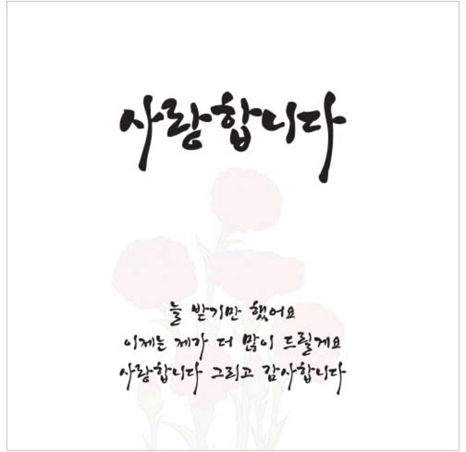 티나피크닉 어버이날 부모님 감사 현수막, E 사랑합니다