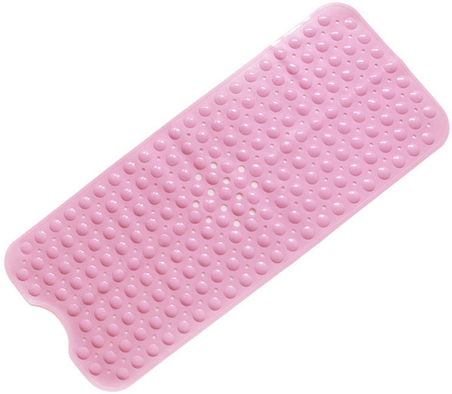 미끄럼방지 컬러 욕조 매트 100 x 40 cm, 핑크, 1개