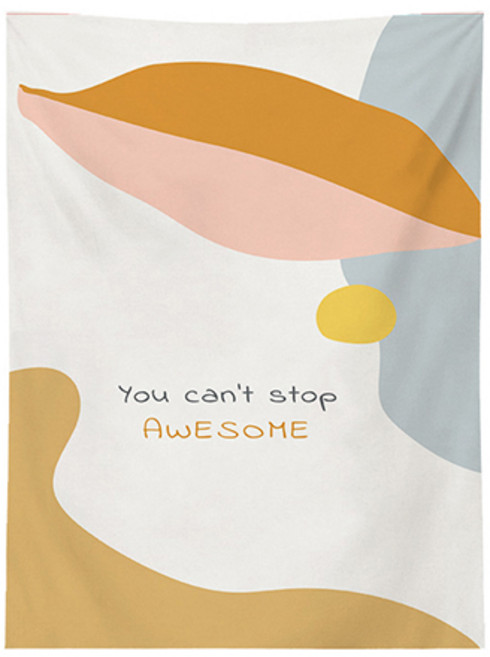 북유럽 아트 기하학적 컬러 블록 태피스트리 패브릭 포스터, 05