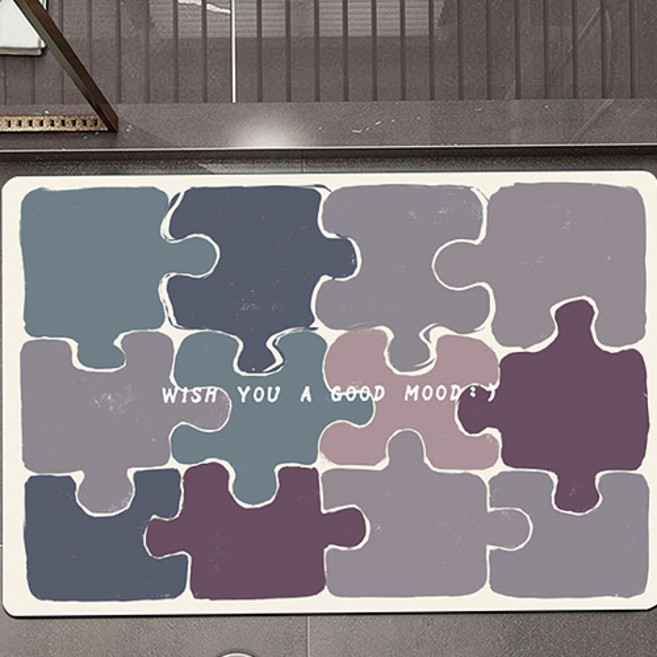 위더홈 컬러 퍼즐 아트 논슬립 매트, 믹스