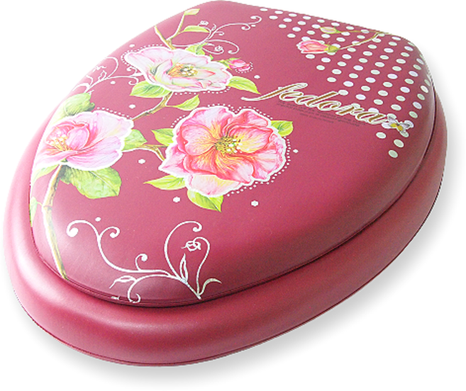 행거전문가 러블리 소프트 O형 변기커버, 모닝자주, 1개