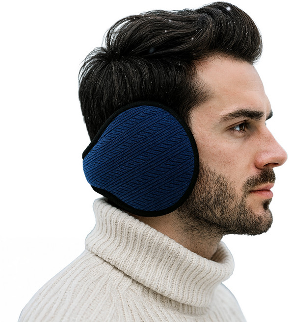 제코 경량 기모 보온 귀마개, 네이비, 1개