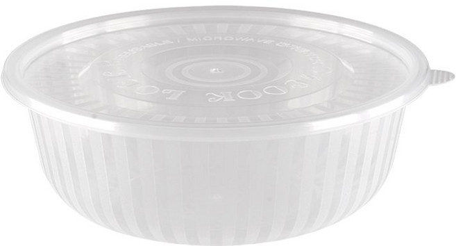 쿡앤락 대성 고강도 냉면용기 몸통 + 뚜껑 세트 투명 중, 200세트