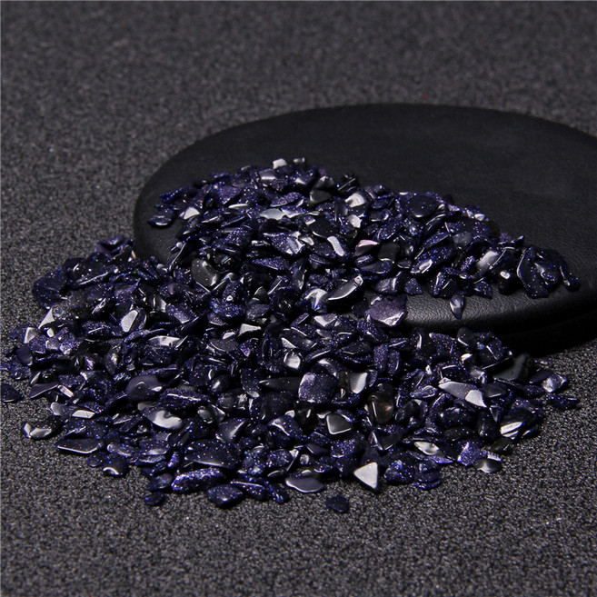 Dahaeu 美麗水晶鵝卵石 5~7mm 藍色斜紋, 1個