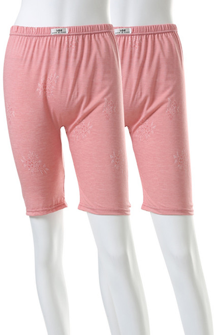 캐리루시 여성용 5부 모달 자가드 하의 2p