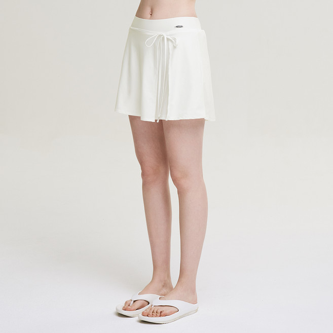 레이지비 여성용 에어스트레치 리본 랩 스커트 반바지