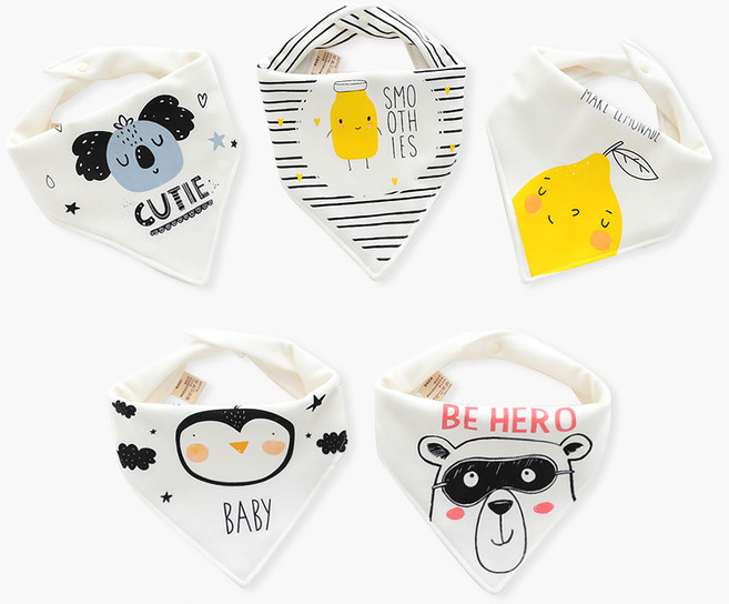 스타도어 유아용 캐릭터 삼각스카프빕 5종 세트