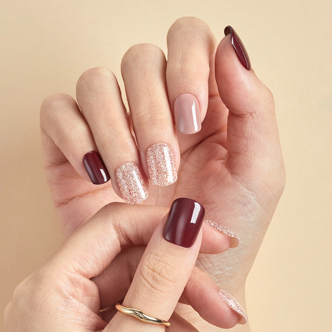 데싱디바 매직프레스 네일팁 세트, 와인파티, 1개