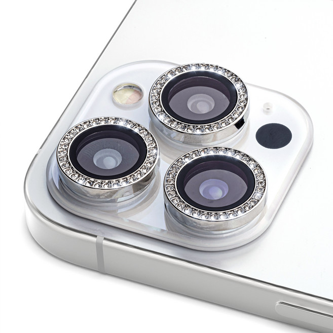 모란카노 카메라 메탈 링 보호필름 강화유리 큐빅 휴대폰 액정보호필름, 1세트