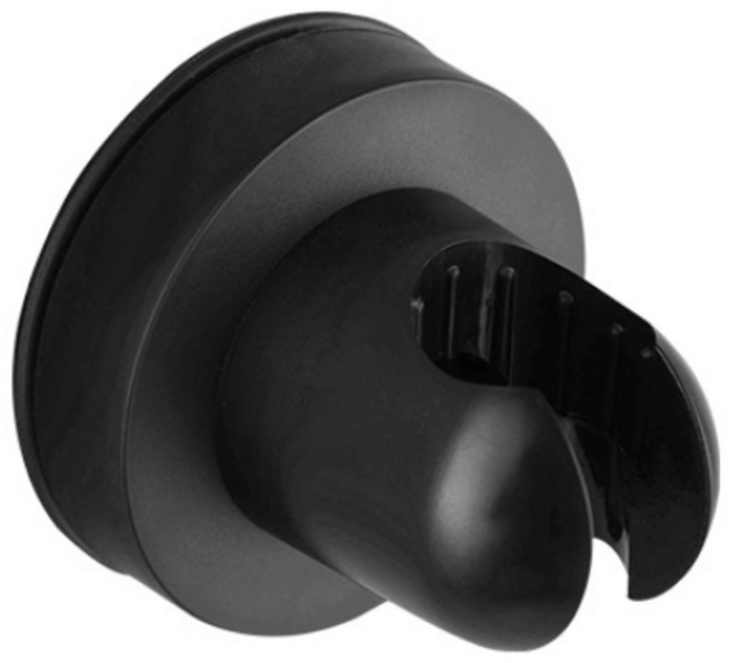 글로리아 심플 디자인 접착식 샤워기 홀더 LY112, 1개, 블랙