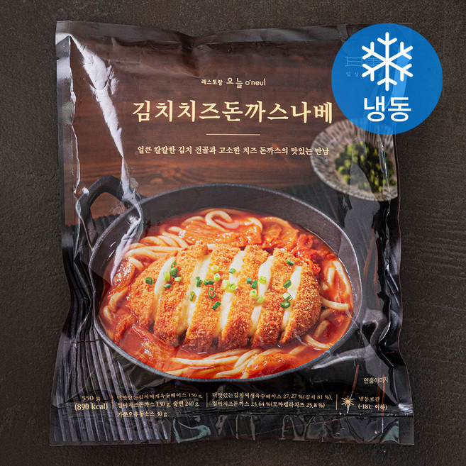 일상적미식 김치치즈돈까스나베(냉동), 550g, 1개